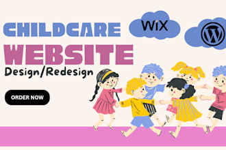 childcare website design wix daycare website redesign wordpress book website