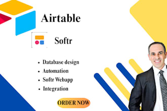 setup airtable, softr webapp design softr,airtable database, airtable automation