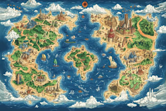 create high quality vector map illustration
