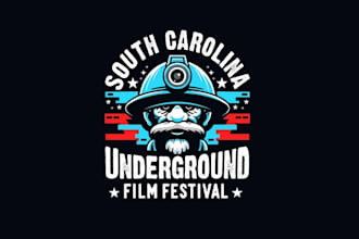 design hip underground film festival appeal movie fans logo