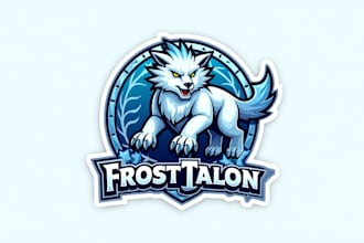 design awesome frost talon mascot logo just in 12 hours