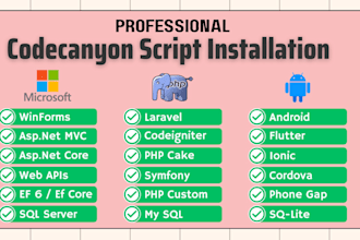 install any codecanyon script with bug fixing laravel codeigniter
