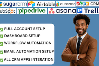 fix, customize, and set up sugar CRM, monday, hubspot, airtable,dubsado,zoho CRM