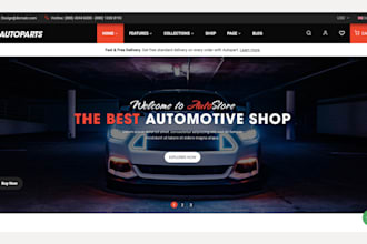 create auto parts shopify store, automobile dropshipping store, automotive store