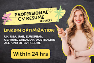 create a professional CV resume ats friendly, UK, german, european style etc