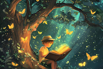 make a middle grade children book illustration