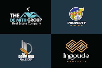 design a modern real estate, property, or construction logo