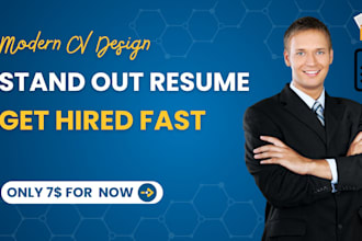 a modern, professional, and ats friendly resume or CV