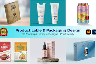 design premium packaging and label for skincare, food, and supplements
