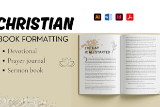 design, format christian ebook, daily devotional, prayer journal for amazon kdp,