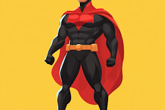 make an superhero character in desing as any comic style