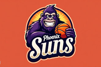 make a high quality gorilla sport mascot logo design with express delivery