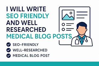 write SEO optimized medical blogs and health articles