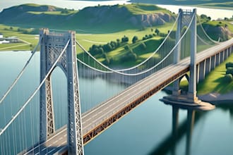 create 3d designs for bridges, roads, infrastructure, and water control system