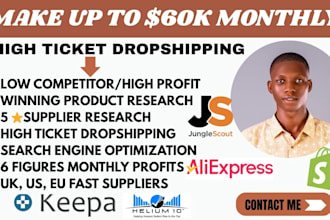 do niche product research high ticket usa uk eu shopify dropshipping supplier