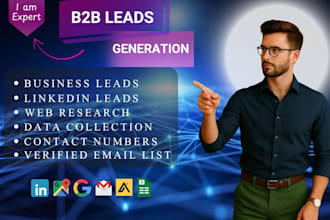 find email address, b2b leads, contact list and data entry expert
