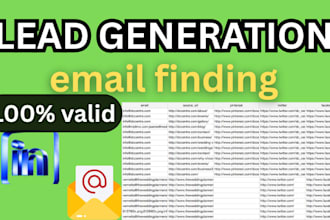 provide expert email list building, lead generation, and email scraping services
