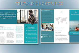 design bifold trifold brochures and marketing flyer