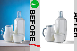 product photo editing white background removal transparent photo retouching cut