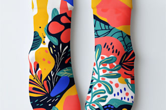 draw a unique socks design for your brand