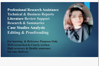 do technical research and case studies analysis