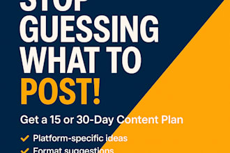 plan your brands social content for 30 days