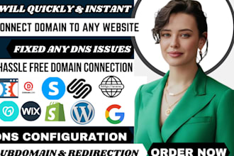 connect domain to site, fix dns, or redirect, subdomain on wix, godaddy, shopify