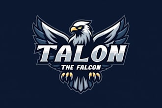 make a high quality falcon talon mascot logo for you with express delivery