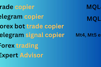 create trade copier, telegram signal copier, forex bot trade copier for mt4, mt5