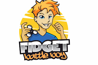 design playful fidget spinner site logo