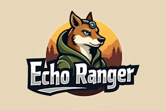 design eye catchy echo ranger mascot logo for you  in 12 hours