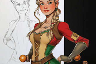 draw fantasy character illustration