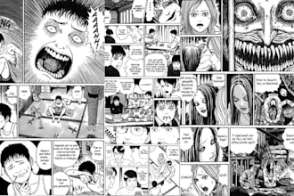 draw horror comic, anime, manga page and 2d animation