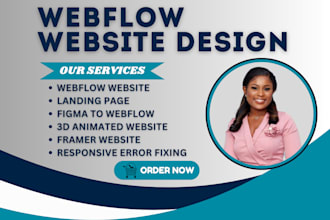design, redesign, update or fix webflow website, convert your figma to webflow