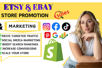 promote your website, shopify, redbubble, etsy shop