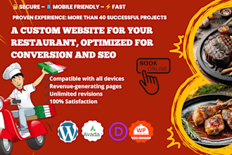 create an elegant restaurant and optimize SEO fr,en
