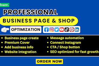 setup facebook business page, instagram, youtube and all social media accounts