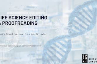 edit and proofread your life science text for clarity and flow