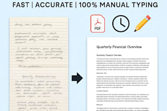 accurately type scanned or handwritten documents