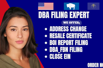 register US llc file dba and get ein and itin