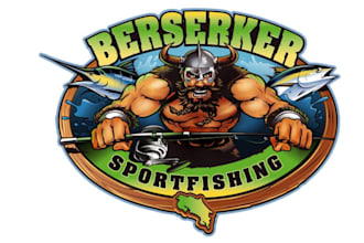 make a creative tuna hunter logo design