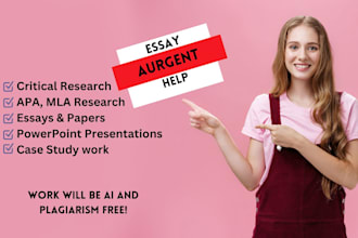 do urgent essay writing, as an essay expert researcher