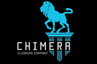 make modernized icon animal logo for home cleaning business