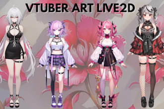 draw vtuber art chibi fanart fnaf dakimakura art pfp live2d kawaii anime style