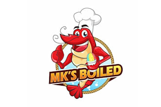 design colorful restaurant chef cajun magic logo
