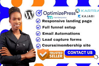 build course membership site landing page on  optimizepress 3 samcart  kartra