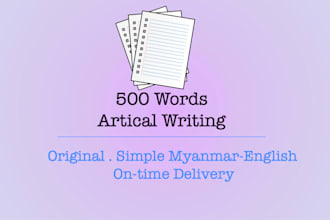 write engaging burmese or english articles and motivational content