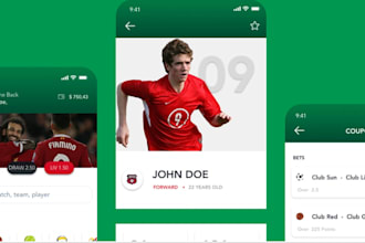 develop sports bet app sports ui UX design fantasy sports apps bet website