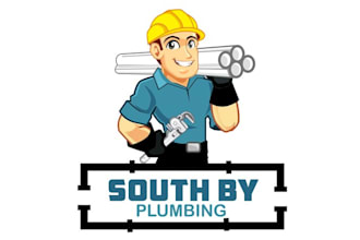 design wonderful minimal south by plumbing logo