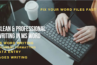 expert ms word document formatting, editing and creation